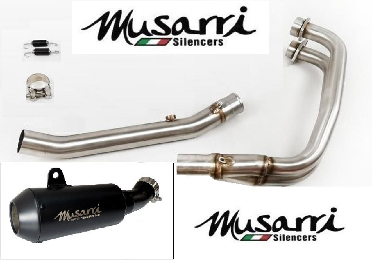 Yamaha YZF R3 / MT03 2015-2022 Musarri Full System GP Exhaust - Black - Bikerr