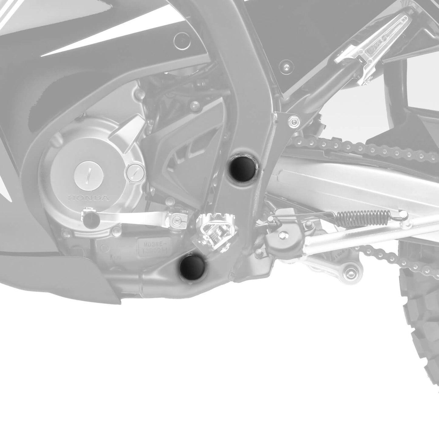 Frame End Caps | Matte Black | Honda CRF 250 L 2012> - Bikerr