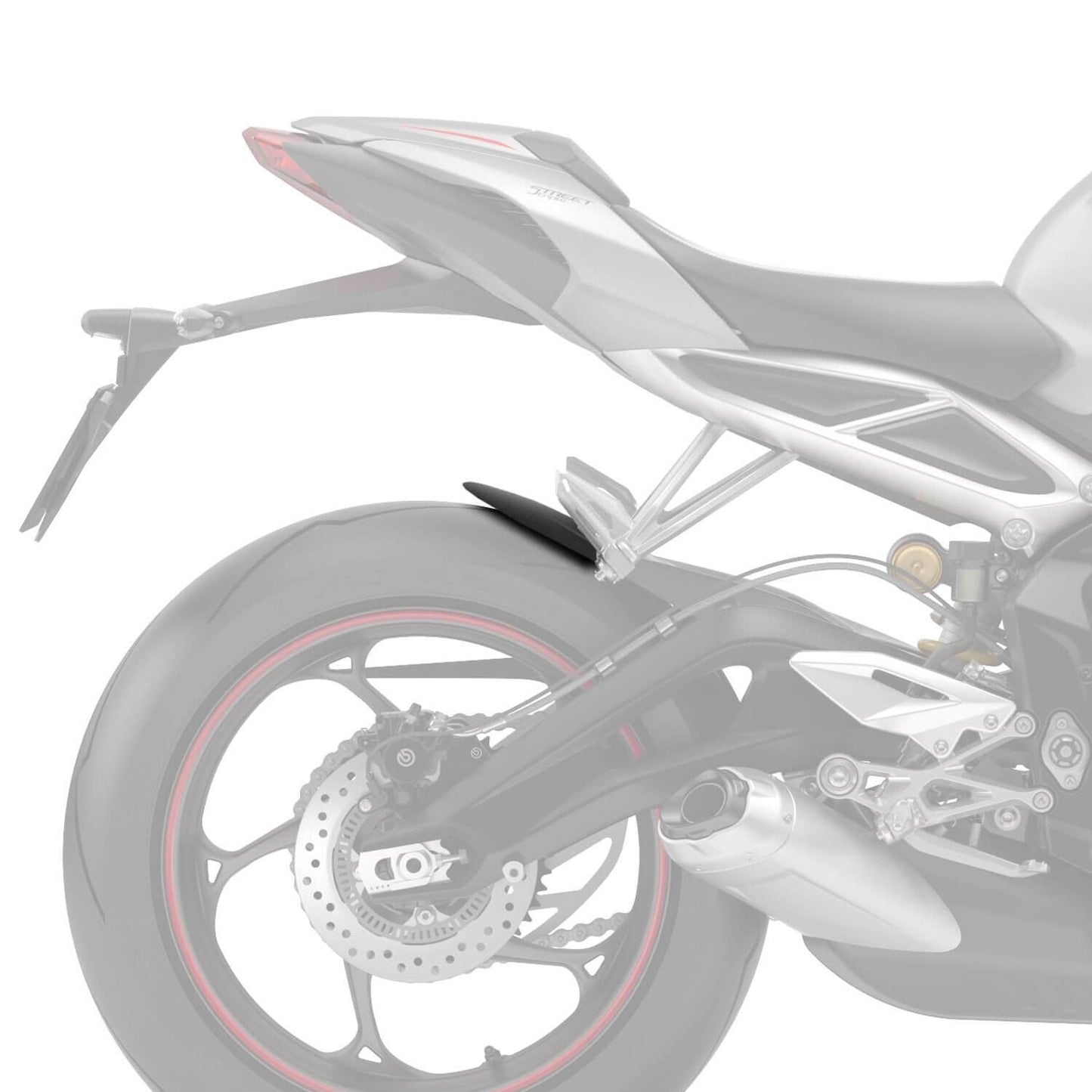 Hugger Extension | Matte Black | Triumph Street Triple 765 2017> - Bikerr