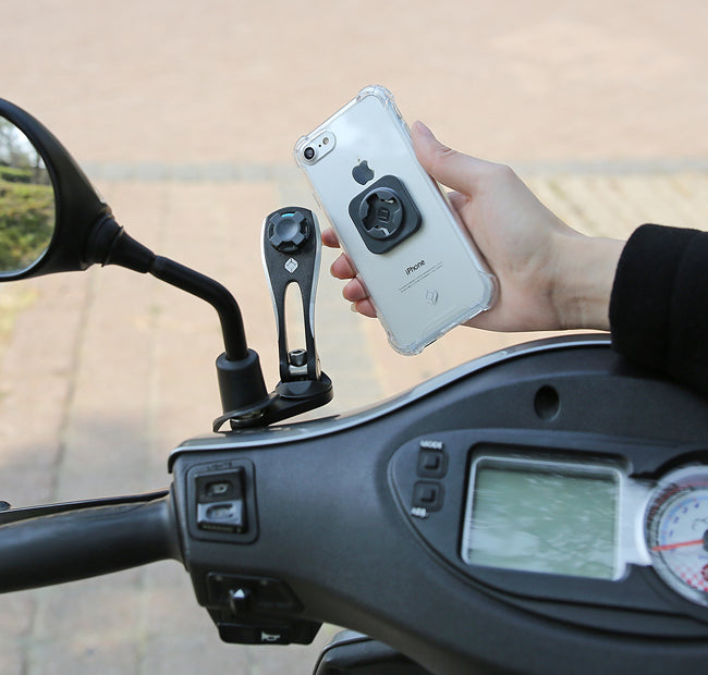 X Guard Mirror Mount A+ Black - Bikerr