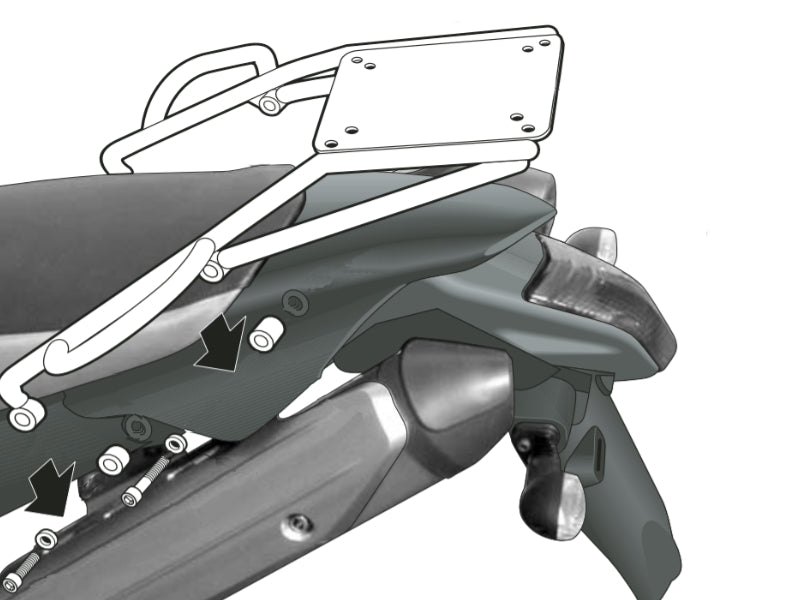 Top Case Mount Yam Xt660 R '04 16 (Suit Sh39 59) - Bikerr