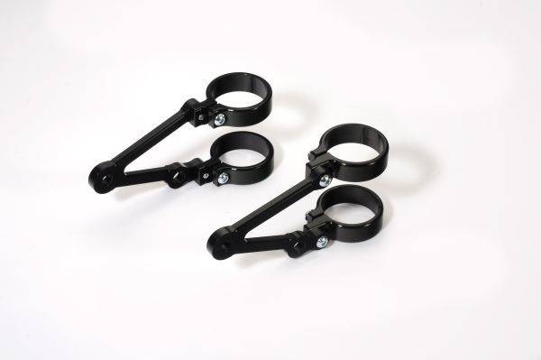 Long Headlight Brackets With Indicator Holes & Clamps(Diameter:41mm) - Bikerr