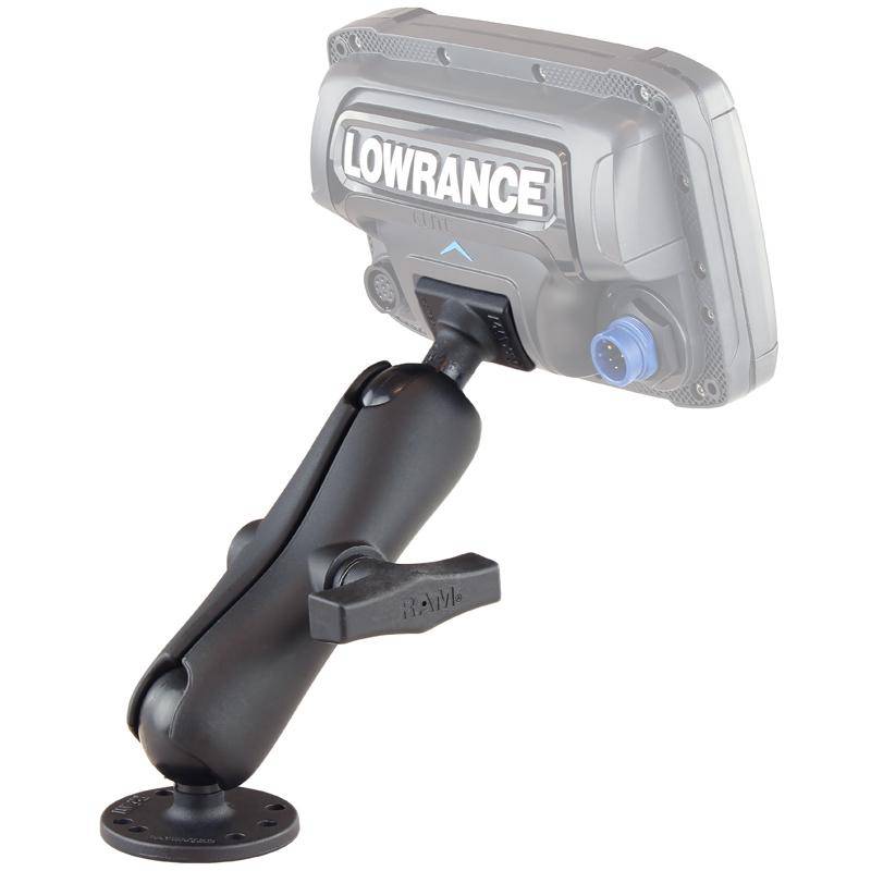 RAM-101-LO11 - RAM Double Ball Mount for Lowrance Elite-5 & Elite-7 Ti + More - Bikerr