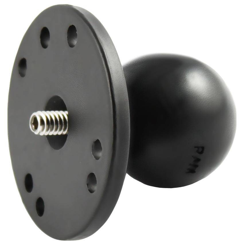RAM-202AU - RAM® Ball Adapter with Round Plate and 1/4"-20 Threaded Stud - Bikerr