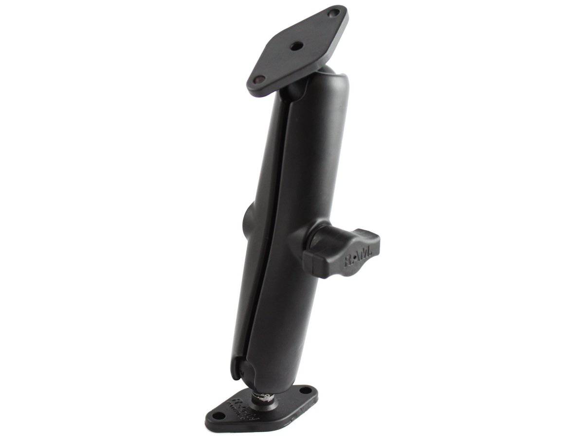 RAM-B-102U-C - RAM 1" Ball Mount with Long Arm & 2/Diamond Bases - Bikerr