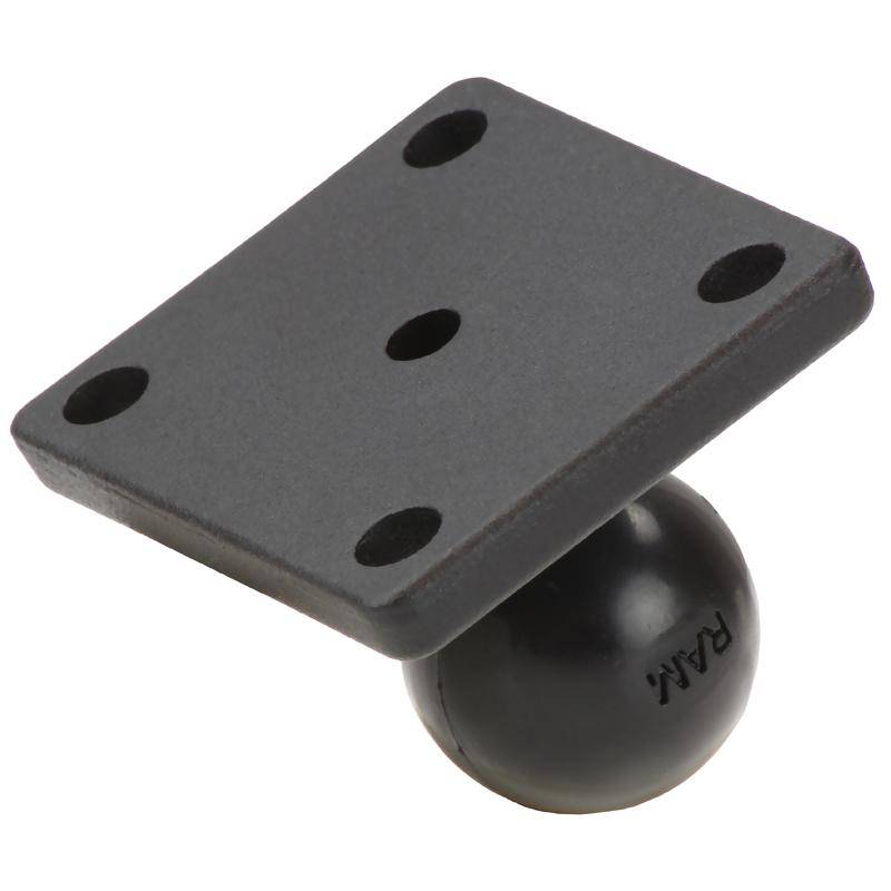 RAM-B-347U - RAM 2" x 1.7" Base with 1" Ball that Contains the Universal AMPs Hole Pattern for the Garmin zumo, TomTom Rider & Urban Rider - Bikerr