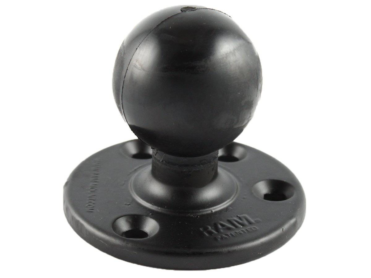 RAM-D-202U - RAM 3.68" Diameter Round Plate with D Size 2.25" Ball - Bikerr