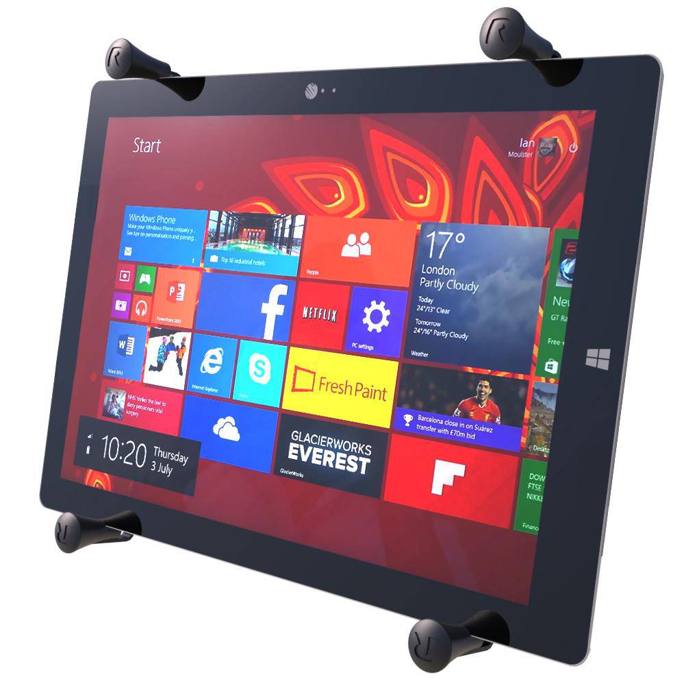 RAM-HOL-UN11U - RAM Universal X-Grip® Cradle for 12" Tablets - Bikerr