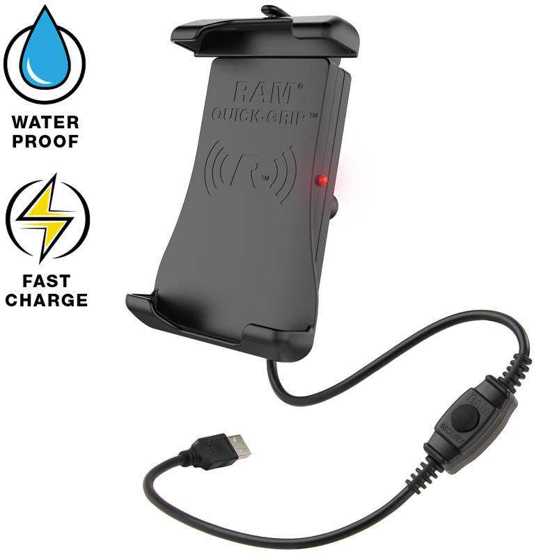 RAM-HOL-UN14WB - RAM® Quick-Grip™ Waterproof Wireless Charging Holder - Bikerr