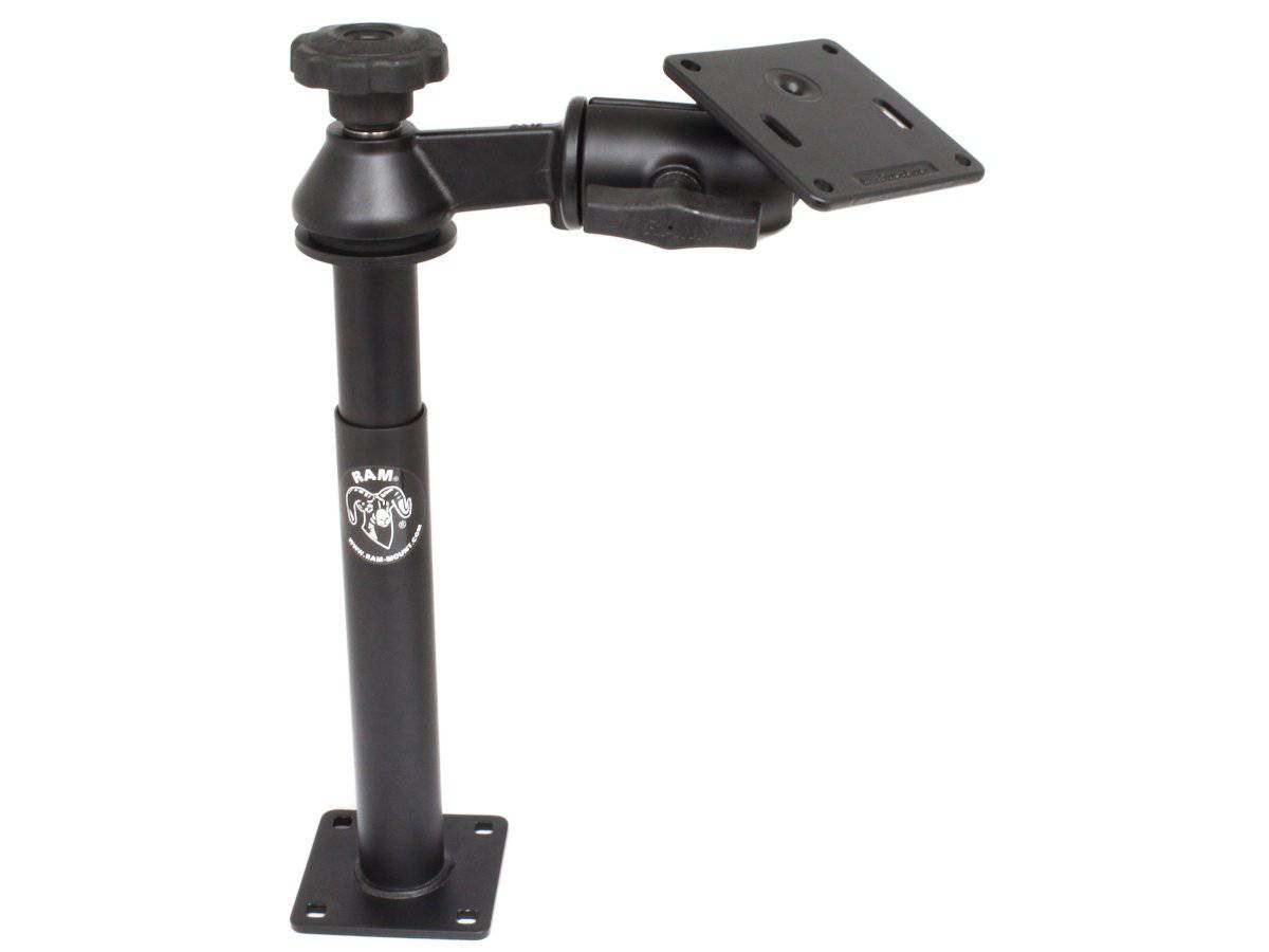 RAM-VP-SW2-89-2461 - RAM Single Swing Arm with 8" Male Tele-Poleâ„¢, 9" Female Tele-Poleâ„¢ & 3.625" Square Base (75mm x 75mm VESA) - Bikerr