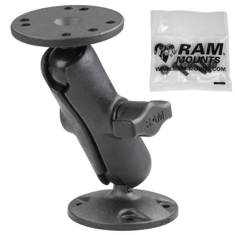 RAP-B-101U-G4 - RAM 1" Diameter Ball Mount with Standard Length Double Socket Arm and Hardware for Garmin Devices - Bikerr