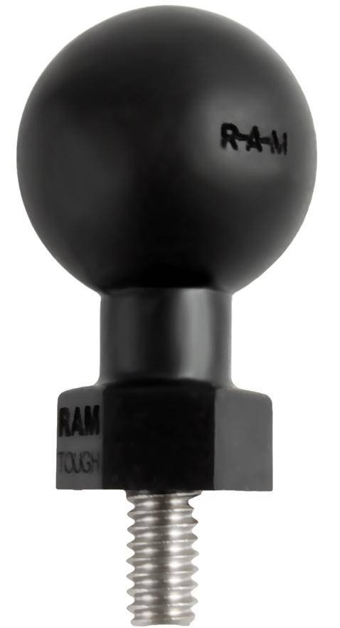 RAP-B-379U-252050 - RAM 1" Tough-Ballâ„¢ with 1/4-20 X .50" Male Threaded Post - Bikerr