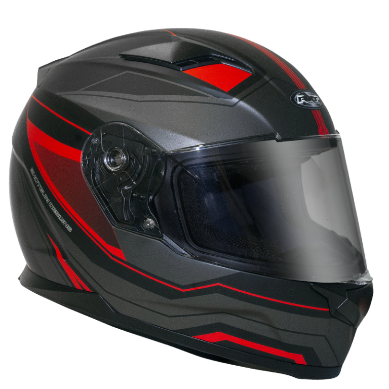 Street Missile Matt Black Red Helmet - Bikerr