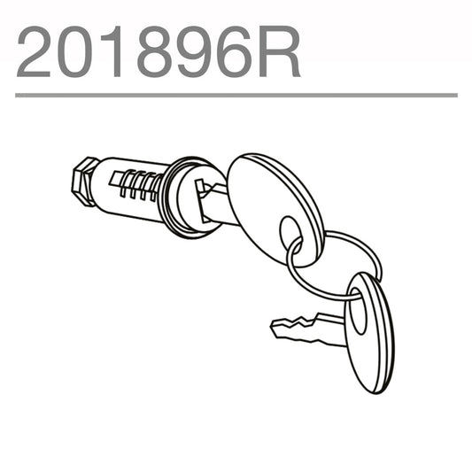Lock Cylinder & Keys (2) Suit Sh48 50 (Short Shank Red Keys) - Bikerr