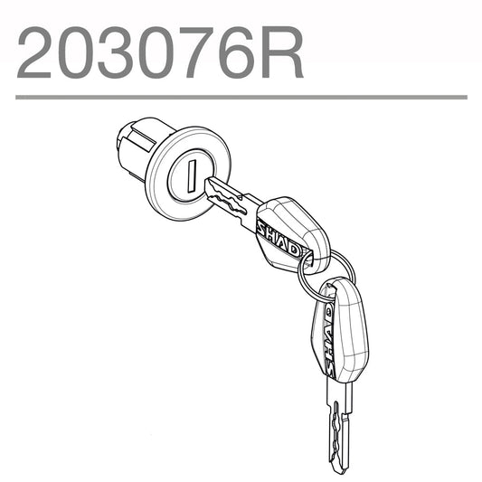 Lock Cylinder & Keys(2) Suit Sh48/58/59 (Black Key) - Bikerr