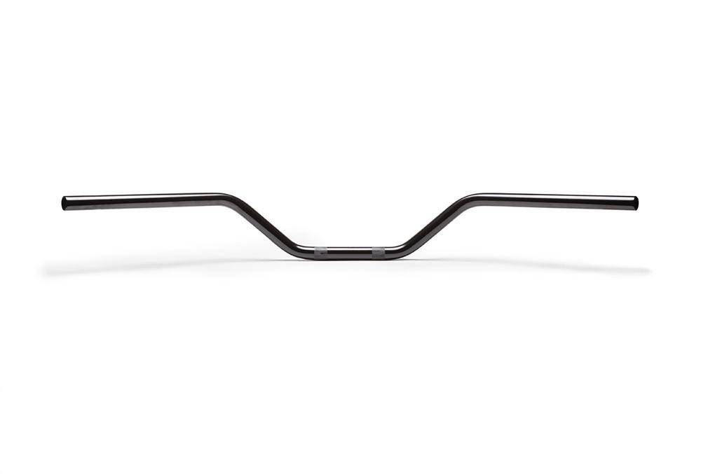 22.2mm Steel Clubman Handlebars (Colour: Black) - Bikerr