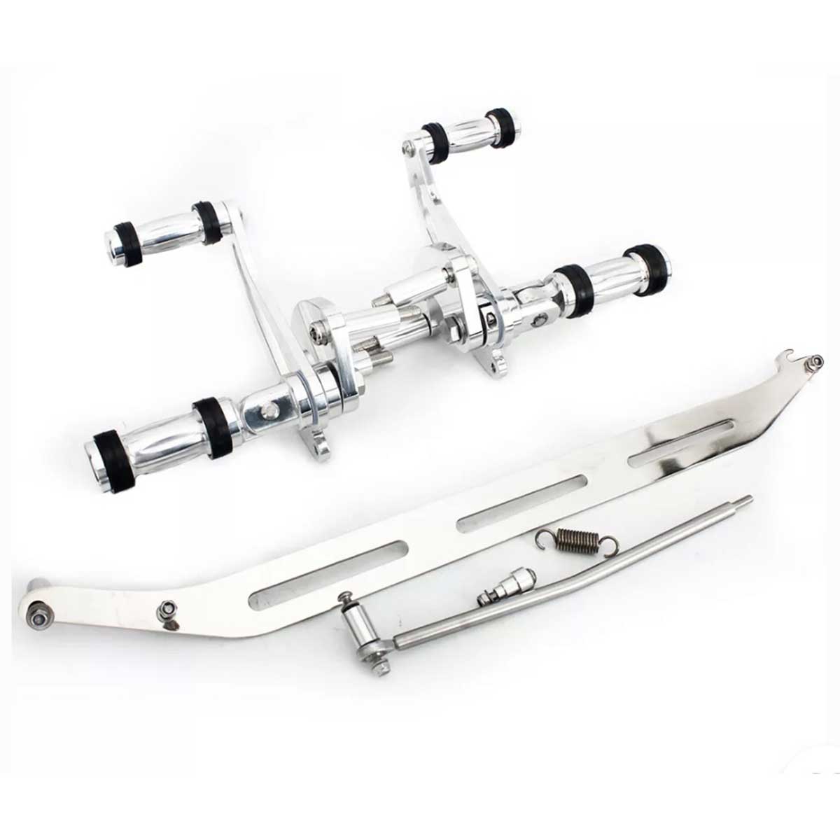 XVS 650 Classic/Custom 4" Billet Forward Control Extension Kit - Chrome - Bikerr