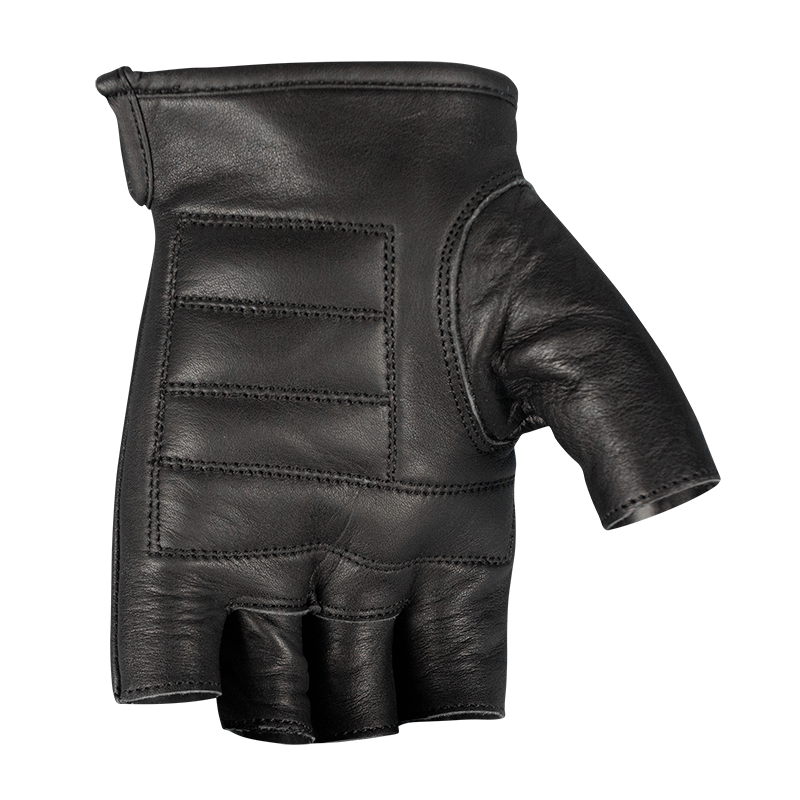 Hd Fingerless Black Gloves - Bikerr
