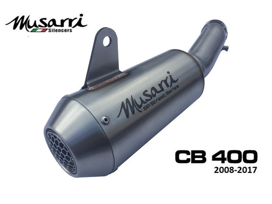 Honda CB 400 EFi 2008-2016 - Musarri Street Series SS GP Slip-on Exhaust - Bikerr