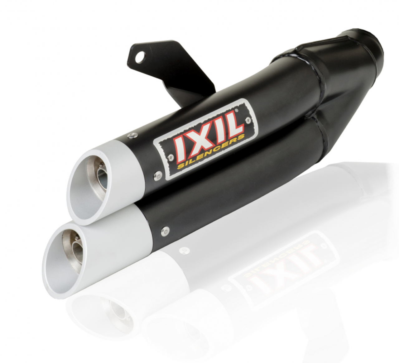 L3XB Black Slip-on Exhaust for CF Moto 650 NK / 650 MT 2012 - 2020 - Bikerr
