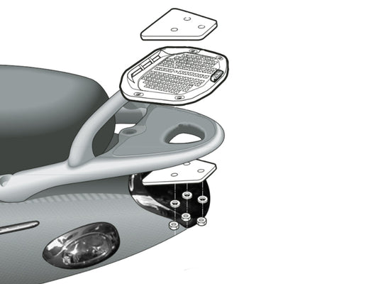 Top Case Mount Kymco People 150 '05 06 (Suit Sh29 34) ** - Bikerr