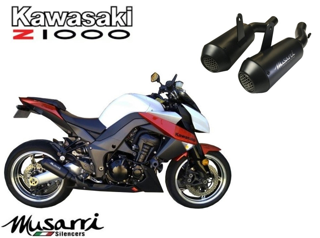 Kawasaki Z1000/SX/R 2010-2019 - Musarri Street Series GP Slip-on Exhaust/s - Bikerr
