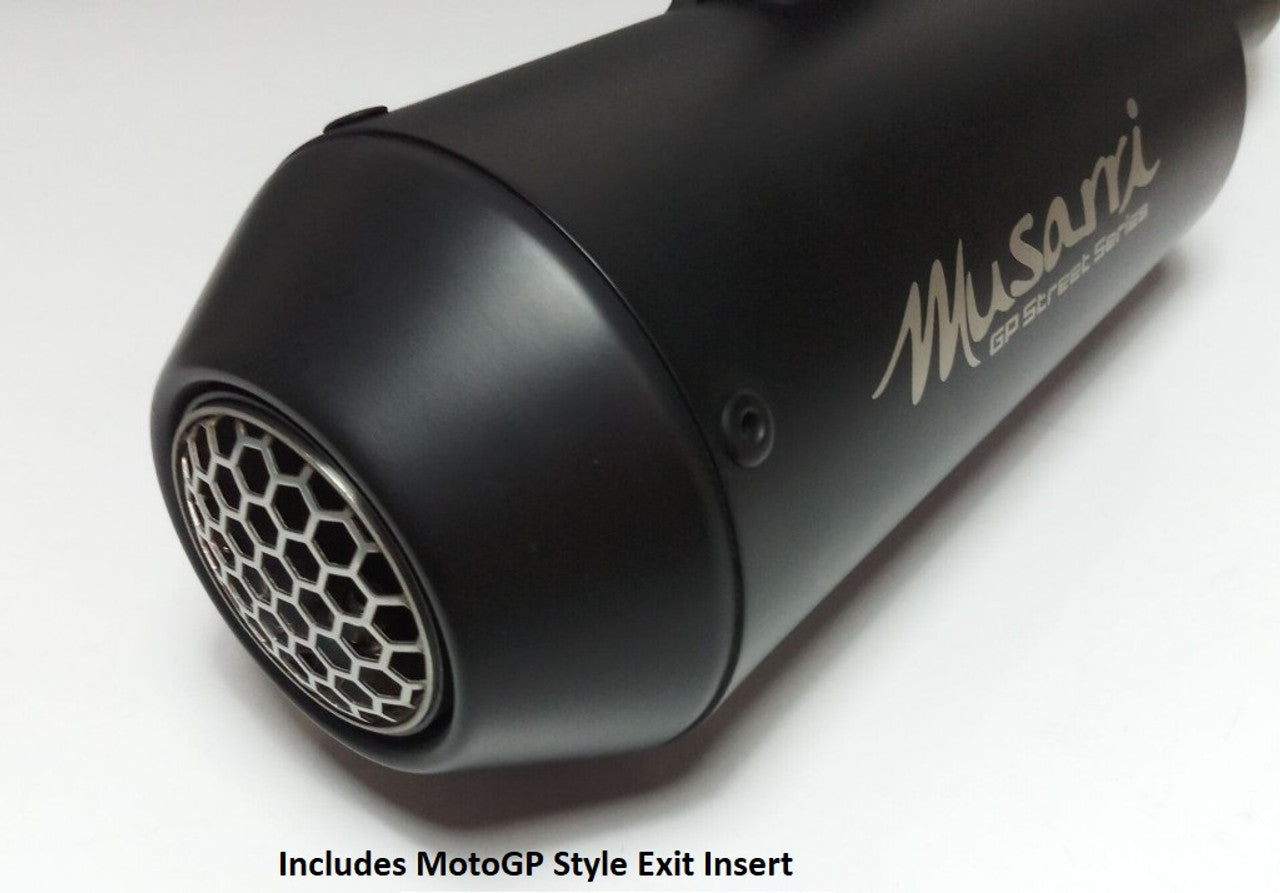 Yamaha MT 07 2014-2022 Musarri Street Series GP Full System Exhaust - Black - Bikerr