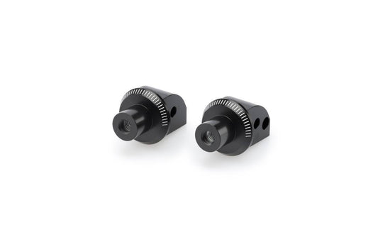 Puig Footpeg Adaptors Passenger | Black Anodised Aluminium | Honda CB 1000 R 2008>2016 - Bikerr