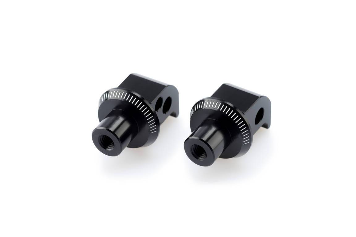 Puig Footpeg Adaptors Passenger | Black Anodised Aluminium | Honda CB 1100 2013>2014 - Bikerr