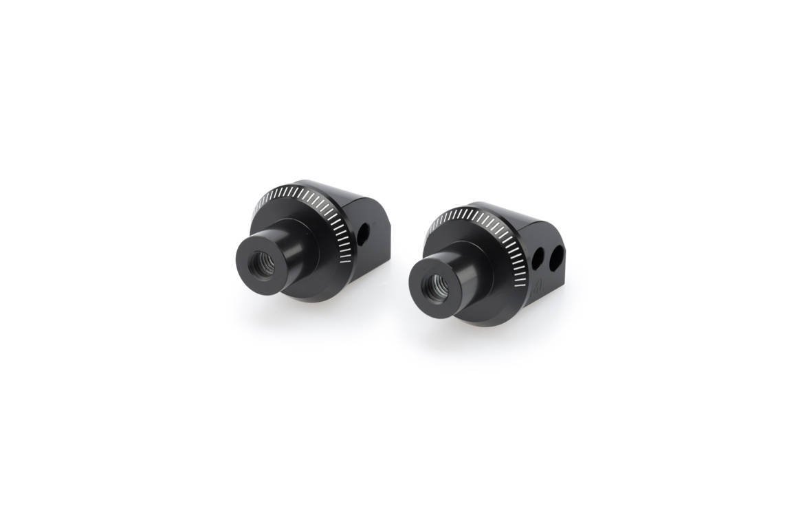 Puig Footpeg Adaptors Passenger | Black Anodised Aluminium | Honda VTR 1000 SP1 2000>2002 - Bikerr