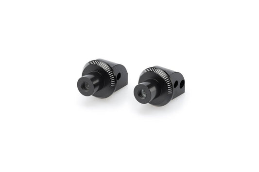 Puig Footpeg Adaptors Passenger | Black Anodised Aluminium | Honda VTR 1000 SP1 2000>2002 - Bikerr