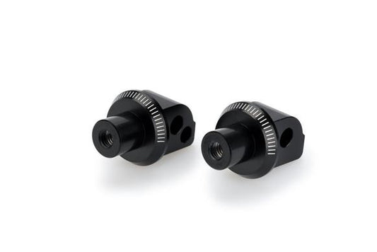 Puig Footpeg Adaptors Passenger | Black Anodised Aluminium | KTM 1290 Superduke R 2014>2016 - Bikerr