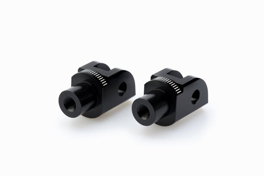 Puig Footpeg Adaptors Rider | Black Anodised Aluminium | KTM 1290 Superduke R 2014>2016 - Bikerr
