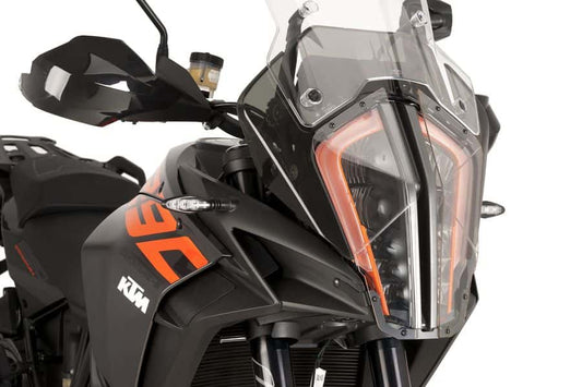Puig Headlight Guard | Clear | KTM 1290 Super Adventure S 2017>2020 - Bikerr