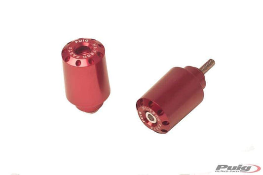 Puig Hi-Tech Long Bar Ends | Red Anodized Aluminium | Suzuki GSF 650 Bandit 2007>2014 - Bikerr