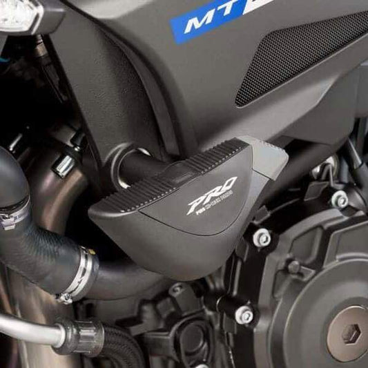 Puig Hi-Tech Pro Frame Sliders | Black | Yamaha MT-10 SP 2016>2021 - Bikerr