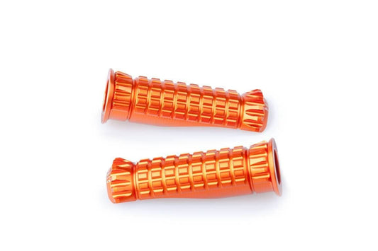 Puig Hi-Tech R-Fighter Footpegs | Orange Anodised Aluminium - Bikerr