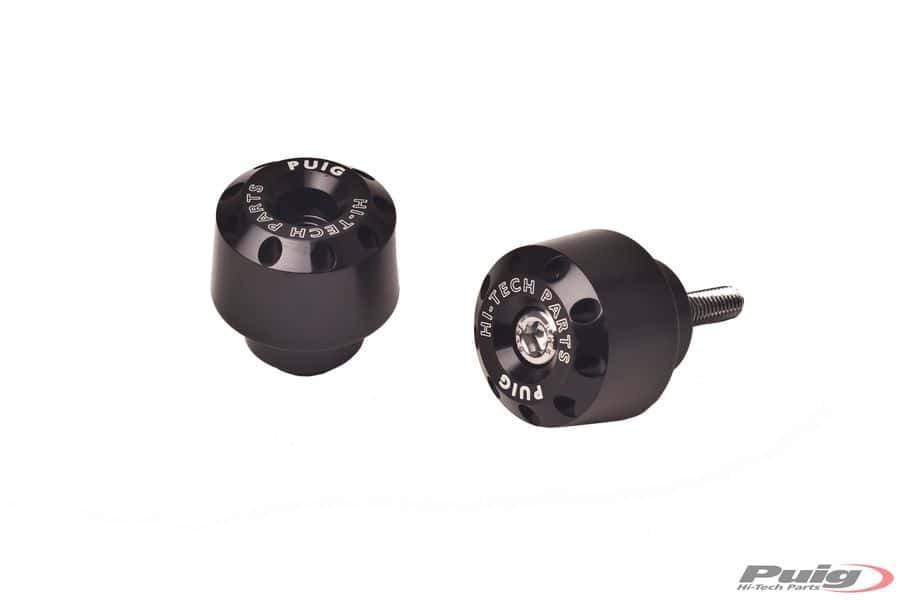 Puig Hi-Tech Short Bar Ends | Black | Kawasaki ZZR 600 1993>2005 - Bikerr