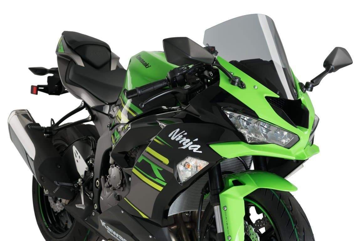 Puig R-Racer Screen | Light Smoke | Kawasaki ZX6-R 636 2013>2016 - Bikerr