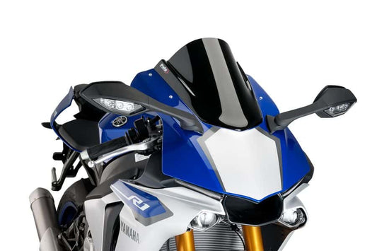 Puig Racing Screen | Black (Opaque) | Yamaha YZF-R1 2015>2019 - Bikerr