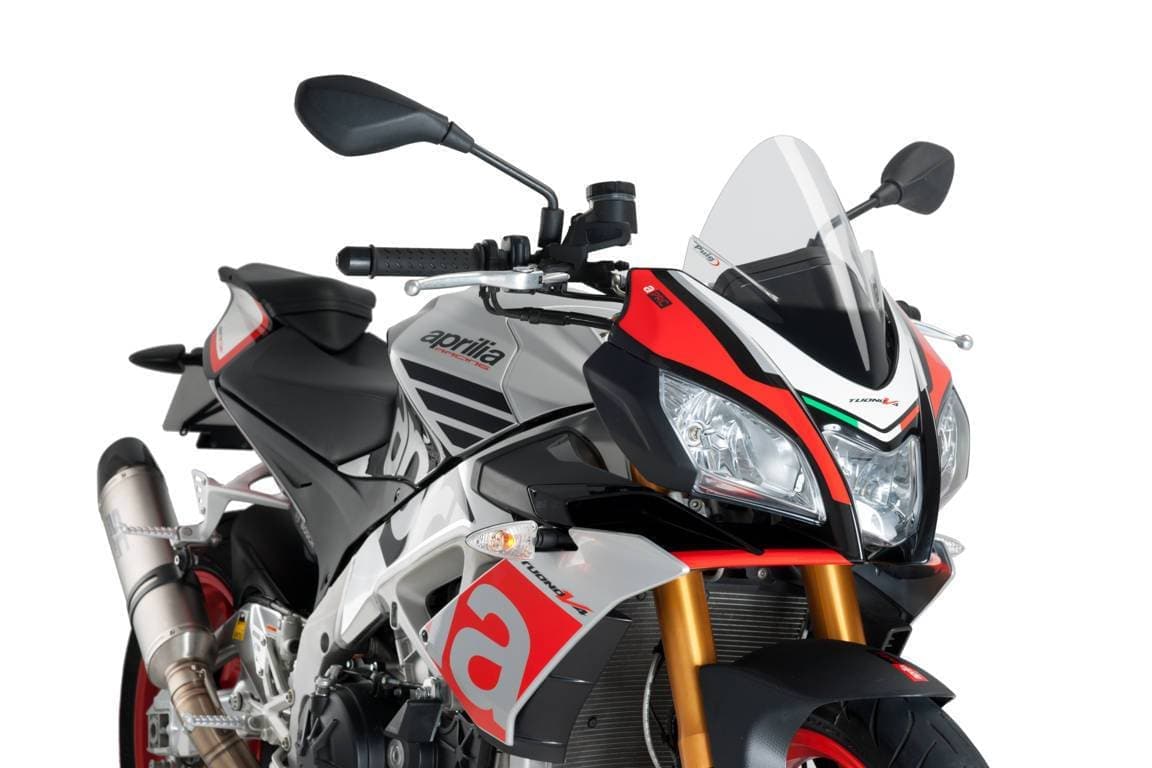 Puig Racing Screen | Clear | Aprilia Tuono V4 1100 Factory 2015>2020 - Bikerr