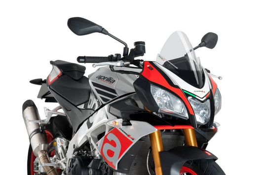 Puig Racing Screen | Clear | Aprilia Tuono V4 1100 Factory 2015>2020 - Bikerr