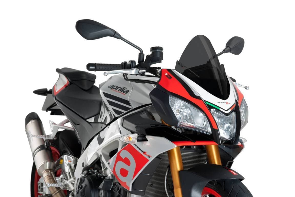 Puig Racing Screen | Dark Smoke | Aprilia Tuono V4 1100 Factory 2015>2020 - Bikerr