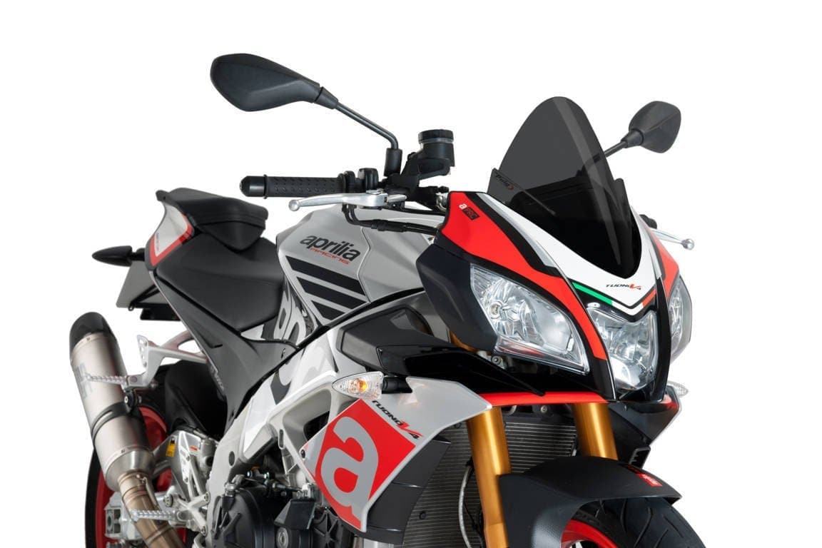 Puig Racing Screen | Dark Smoke | Aprilia Tuono V4 1100 RR 2015>2020 - Bikerr