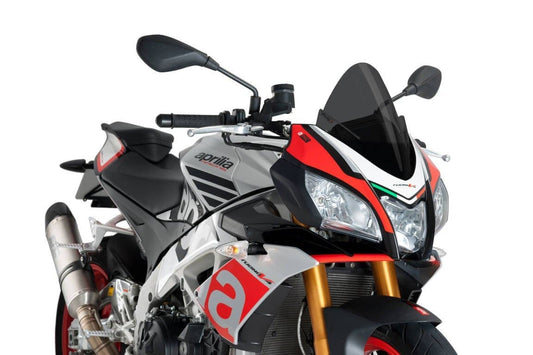 Puig Racing Screen | Dark Smoke | Aprilia Tuono V4 1100 RR 2015>2020 - Bikerr