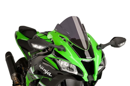 Puig Racing Screen | Dark Smoke | Kawasaki ZX10-R 2016>2020 - Bikerr