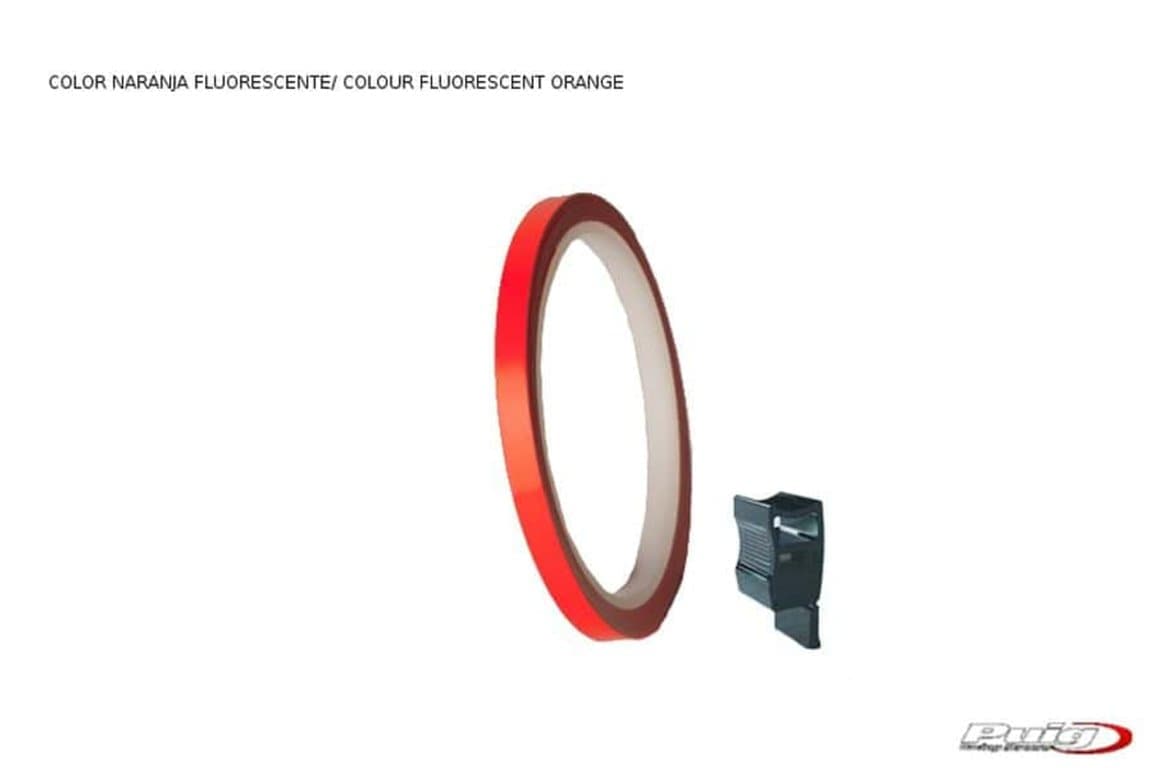 Puig Rim Tape with Applicator | Fluorescent Orange - Bikerr
