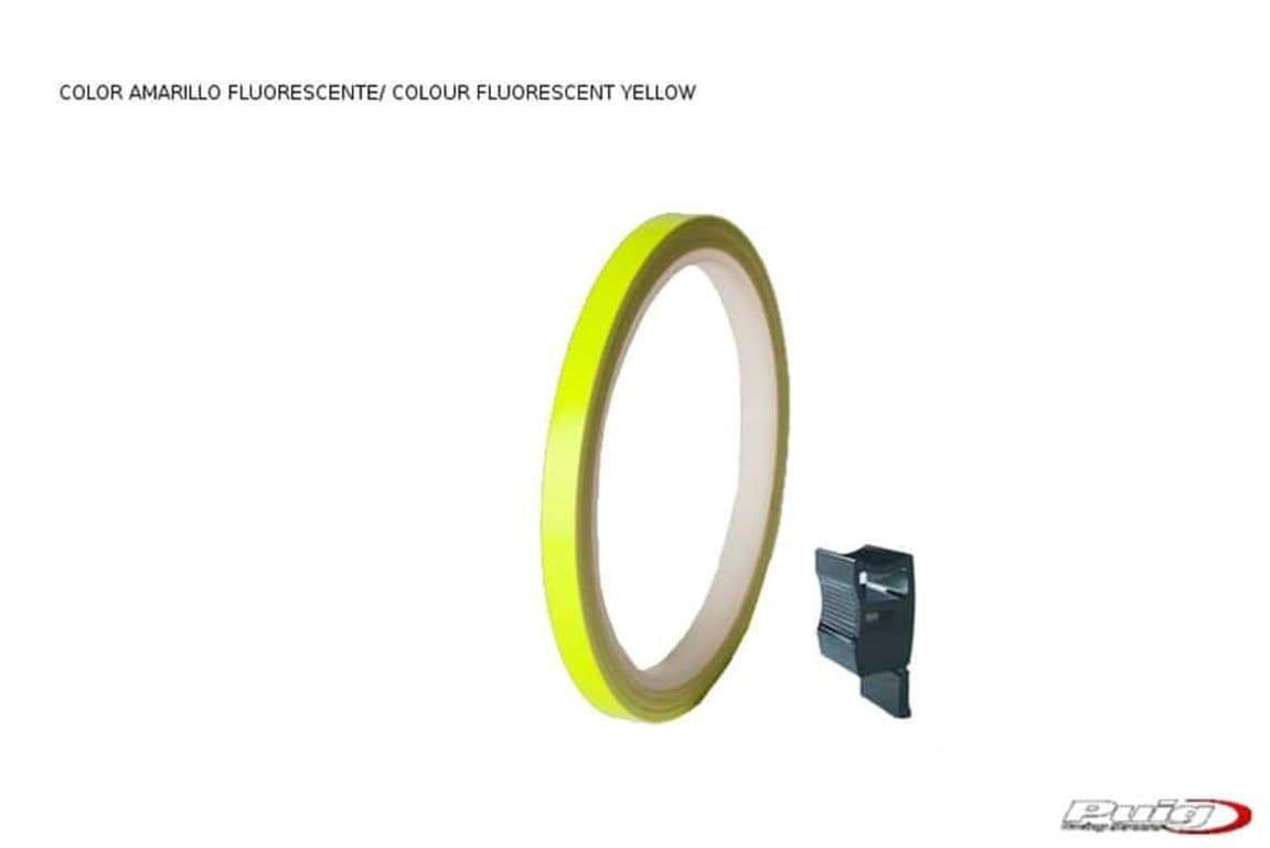 Puig Rim Tape with Applicator | Fluorescent Yellow - Bikerr
