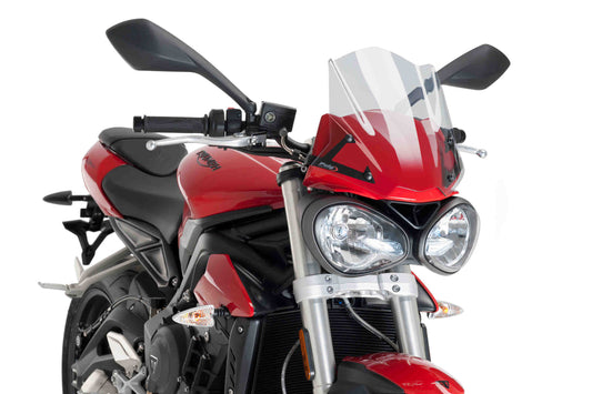 Puig Sport Screen | Clear | Triumph Street Triple 765 S 2017>2019 - Bikerr
