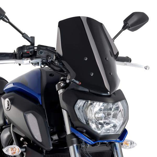 Puig Touring Screen | Black (Opaque) | Yamaha MT-07 2018>2020 - Bikerr